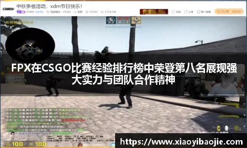 FPX在CSGO比赛经验排行榜中荣登第八名展现强大实力与团队合作精神