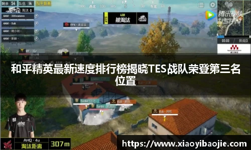 和平精英最新速度排行榜揭晓TES战队荣登第三名位置